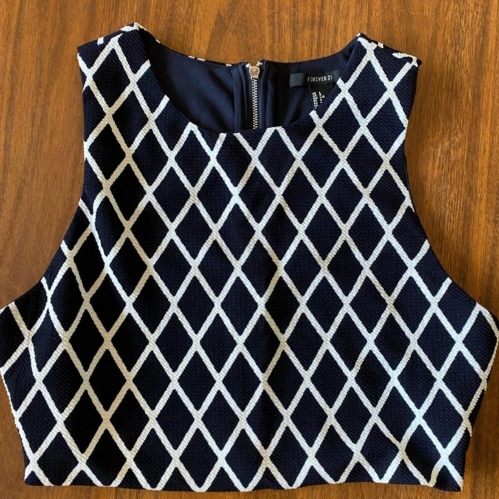 Forever 21 Navy Cropped Tank